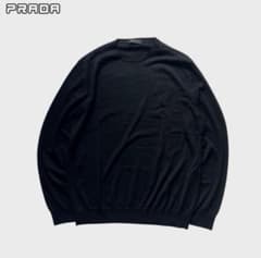 PRADA プラダ ブラック クルーネックニットのサムネイル