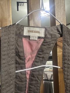 DIESEL ノースリーブワンピース ピンク×ブラウン XSのサムネイル