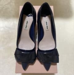 7分が好みです様専用】miu miu ミュウミュウ リボンパンプス - メルカリ