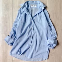 極美品＊THIRD MAGAZINE シアーコットンシャツ 水色 ライトブルー 極美品＊THIRD MAGAZINE シアーコットンシャツ 水色 ライトブルー