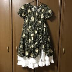 ピンクハウス　ワンピース　チュニック　クローバー　白詰草　たくしあげ ピンクハウス ワンピース チュニック クローバー 白詰草 たくしあげ