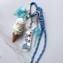 じゃらじゃらキーホルダー バッグチャーム キーホルダー アイス