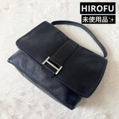 未使用✨HIROFU ヒロフ Hロゴ金具 ワンショルダーバッグ シボ革