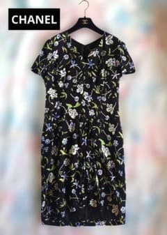 浦*郎様 CHANEL BOUTIQUE 97P シルク100％ 花柄 ワンピー 浦*郎様 CHANEL BOUTIQUE 97P シルク100％ 花柄 ワンピー - メルカリ