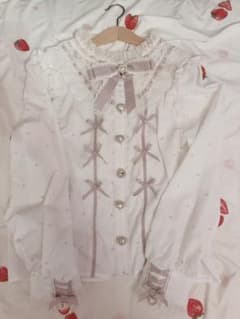 LIZLISA オリジナルハートドットブラウス ピンクのサムネイル