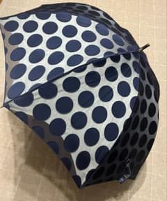 芦屋ロサブラン ネイビー チュールドット柄 晴雨兼用長傘 芦屋ロサブラン ネイビー チュールドット柄 晴雨兼用長傘 - メルカリ