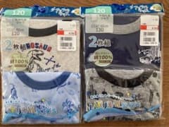 ポール様専用　新品　未開封　半袖　丸首シャツ　綿100% コットン　120のサムネイル