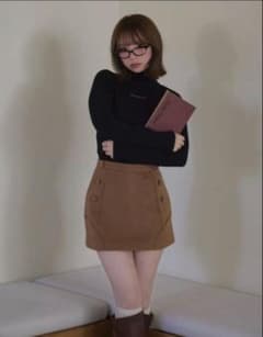 ANDMARY Mel button skirt brown Sサイズ - メルカリ