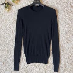 Drawer ドゥロワー リブニット 18G クルーネック シルク カシミヤ Drawer ドゥロワー 18G カシミヤ シルク リブ クルーネック ニット
