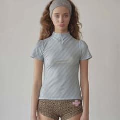 SCULPTOR Stripe Jersey Top Pale Mintのサムネイル