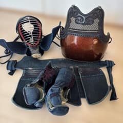 剣道防具セット オーダーメイド橘上塗胴面手差し刺繍付き 垂れ、小 