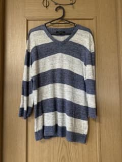 UNITEDARROWS ストライプニットセーター Lのサムネイル