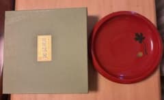 琉球漆器 盆 朱塗り 伝統工芸品のサムネイル