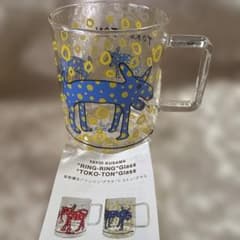 草間彌生　トコトングラス　アートグッズ　犬　ガラス製マグカップ m20158847743_1.jpg?1783825147