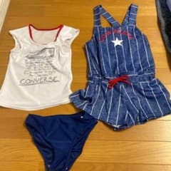 コンバース水着★3点セット　140㌢　1回のみ着用　冬季お値下げ中のサムネイル