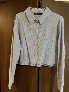 夏用　大人　ZARA 涼しげな青色にストーンボタン お値引き中のサムネイル