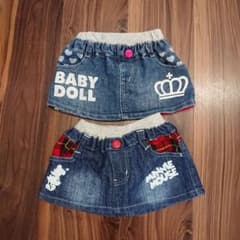 baby doll ベビードール ミニー デニムスカートのサムネイル