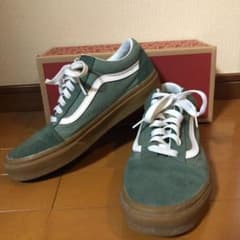 VANS オールドスクール グリーン　スニーカー　ガムソールのサムネイル