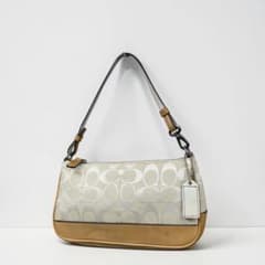 Coach コーチ アクセサリーポーチ アイボリー シグネチャー 6094
