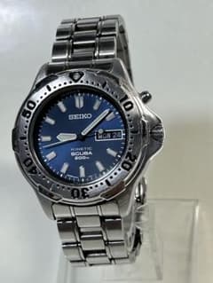完動極美品【二次電池新品】SEIKO SCUBA 5M63-0B30 NAVY 完動極美品【二次電池新品】SEIKO SCUBA 5M63-0B30 NAVY|mercari