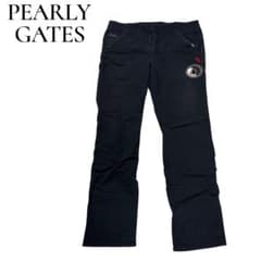 大きいサイズ」PEARLY GATES パンツ ブラック ワッペン付き - メルカリ