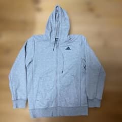 adidas アディダス ジップアップパーカー グレーのサムネイル