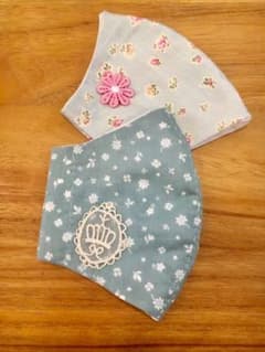 ハンドメイド 立体マスク インナーマスク ♪2枚セットのサムネイル