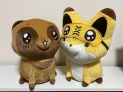 너구리와 여우 귀여운 너구리와 여우 인형 세트