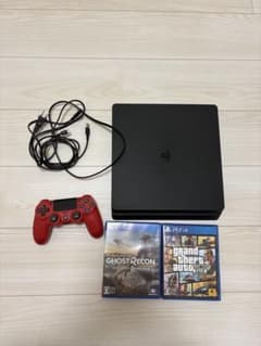 PlayStation 4 本体 レッドコントローラー ソフト2本付きのサムネイル