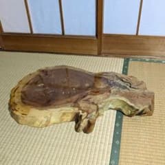 天然木 一枚板 花台 盆栽台 飾り台 敷板 耳付き - メルカリ