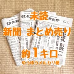未読（または一読） 新聞紙 つめあわせ 古新聞 1kg まとめ売り １キロのサムネイル