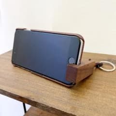 スマホスタンド　木製キーホルダーのサムネイル