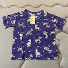 【新品未使用】moujonjon ゼブラ柄 Tシャツ 100のサムネイル