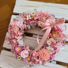フラワーリース☆Pinkハーフリース＊SUWAN様専用です。のサムネイル