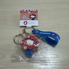 【新品未使用】サンリオミャクミャクフロッキーキーホルダー4個セット 新品未使用】EXPO2025 サンリオミャクミャク キーホルダー フロッキー