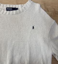 【古着】ポロラルフローレン コットンニット　セーター　ポニー刺繍