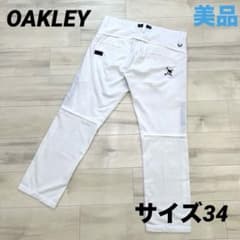 美品】オークリー ゴルフパンツ ストレッチ スカル 白／ ホワイト