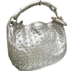 ★JIMMY CHOO ジミーチュウ スカイバッグ スタースタッズ シルバー