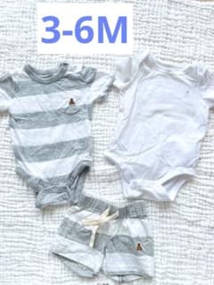 babygap  ベビーギャップ　ロンパース2枚&ボトムス　3-6m 60cmのサムネイル