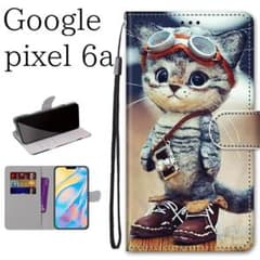 新品■Google　Pixel 6a　手帳型　TPU　ネコパイロット