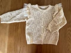 ベビー服　カーディガン　クリーム色のサムネイル