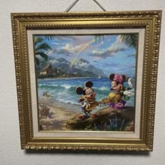 トーマス・キンケード ミッキー＆ミニー /イン ハワイ 真作 額付