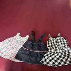 ベビー ノースリーブ ワンピース 3枚セット