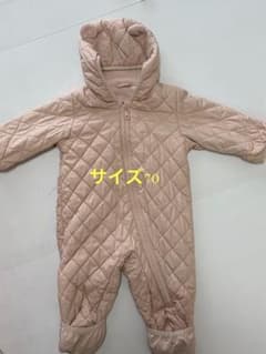 UNIQLO ベビー キルトカバーオール くま耳 70のサムネイル