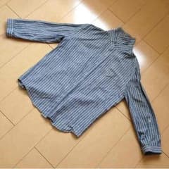 R様専用 ストライプシャツ サイズL ※七分袖にもなりますのサムネイル