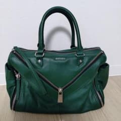 超美品】 DIESEL グリーンレザーボストンバッグ - メルカリ