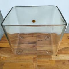 レトロガラス水槽美品金魚鉢めだか鉢気泡ゆらゆら古道具ガラス水槽型