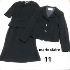 marie claire ブラックフォーマル　喪服　礼服　11号　マリクレール marie claire マリクレール 礼服3点セット11号 ブラックフォーマル