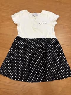 agnès b. ドット柄ワンピース 4ans