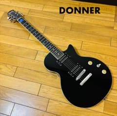 美品】Donner エレキギター レスポール タイプ DL-124 黒 送料込